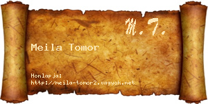Meila Tomor névjegykártya